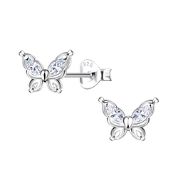 Wholesale Sterling Silver Butterfly Ear Studs  - JD22407