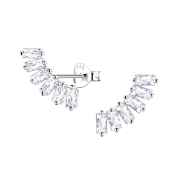 Wholesale Sterling Silver Geometric Ear Studs  - JD22433
