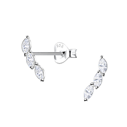 Wholesale Sterling Silver Geometric Ear Studs  - JD22442
