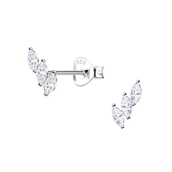 Wholesale Sterling Silver Geometric Ear Studs  - JD22443