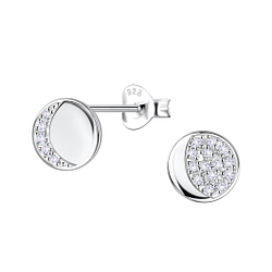 Wholesale Sterling Silver Round Ear Studs  - JD22446