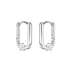 Wholesale 10mm Sterling Silver Star Huggie Earrings - JD22731