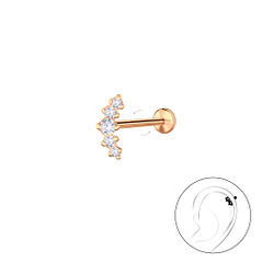 Wholesale Sterling Silver Geometric with Titanium Labret - JD23001