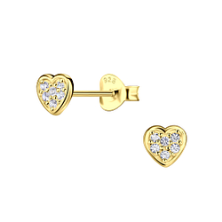 Wholesale Sterling Silver Heart Ear Studs - JD22934