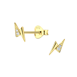 Wholesale Sterling Silver Thunder Bolt Ear Studs - JD22928