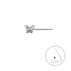 Wholesale Sterling Silver Butterfly Nose Stud  - JD22039