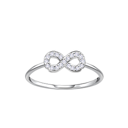 Wholesale Sterling Silver Infinity Ring - JD23095 Wholesale Sterling Silver Infinity Ring - JD23095