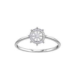 Wholesale Sterling Silver Ship Wheel Ring - JD23030