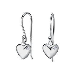 Wholesale Sterling Silver Heart Earrings - JD23241