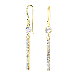 Wholesale Sterling Silver Bar Earrings - JD23252