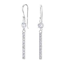 Wholesale Sterling Silver Bar Earrings - JD23251