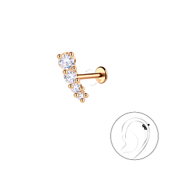 Wholesale Sterling Silver Geometric with Titanium Labret - JD23027