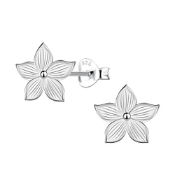 Wholesale Sterling Silver Flower Stud Earrings - JD22648