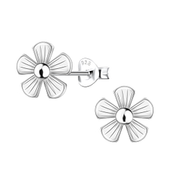 Wholesale Sterling Silver Flower Stud Earrings - JD22649