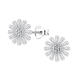 Wholesale Sterling Silver Flower Stud Earrings - JD22652