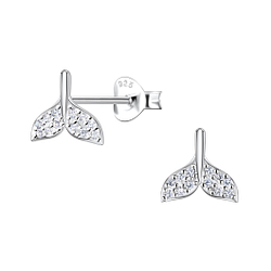 Wholesale Sterling Silver Mermid Tail Ear Studs - JD23266