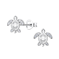 Wholesale Sterling Silver Turtle Ear Studs - JD23280 Wholesale Sterling Silver Turtle Ear Studs - JD23280