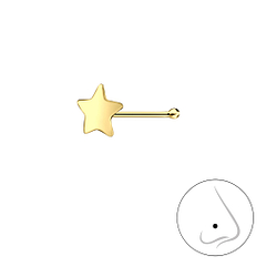 Wholesale Sterling Silver Star Nose Stud With Ball - JD23154
