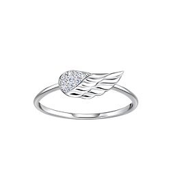 Wholesale Sterling Silver Wing Ring - JD23331 Wholesale Sterling Silver Wing Ring - JD23331