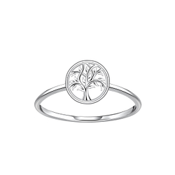 Wholesale Sterling Silver Tree Of Life Ring - JD22858 Wholesale Sterling Silver Tree Of Life Ring - JD22858