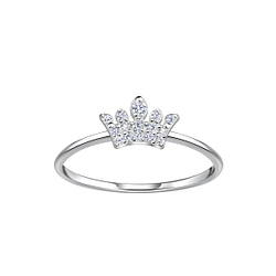 Wholesale Sterling Silver Crown Ring - JD22883 Wholesale Sterling Silver Crown Ring - JD22883