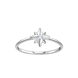 Wholesale Sterling Silver Starburst Ring - JD22887