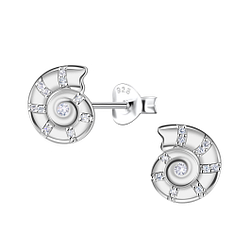 Wholesale Sterling Silver Shell Ear Studs - JD23456