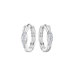 Wholesale 13mm Sterling Silver Twisted Huggie Earrings - JD23445 Wholesale 13mm Sterling Silver Twisted Huggie Earrings - JD23445