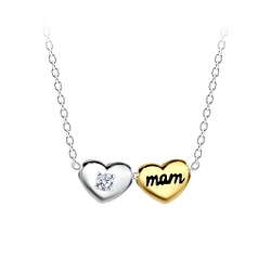 Wholesale Sterling Silver Mom Necklace - JD21418