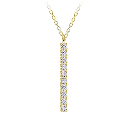 Wholesale Sterling Silver Tennis Bar Necklace - JD23146