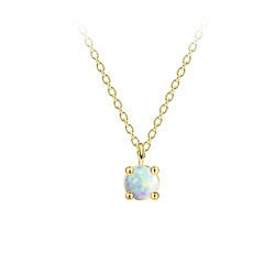 Wholesale 4mm Opal Sterling Silver Necklace - JD23170