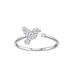 Wholesale Sterling Silver Opened Bird Ring - JD23028 Wholesale Sterling Silver Opened Bird Ring - JD23028