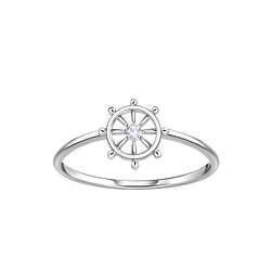 Wholesale Sterling Silver Ship Wheel Ring - JD23029 Wholesale Sterling Silver Ship Wheel Ring - JD23029