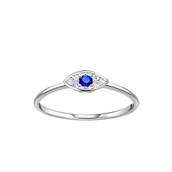 Wholesale Sterling Silver Evil Eye Ring - JD23035