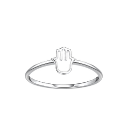 Wholesale Sterling Silver Hamsa Ring - JD23039 Wholesale Sterling Silver Hamsa Ring - JD23039