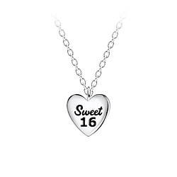 Wholesale Sterling Silver Sweet 16 Necklace - JD23082