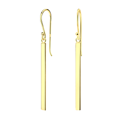 Wholesale Sterling Silver Thick Bar Earrings - JD21967