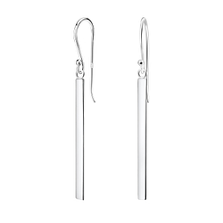 Wholesale Sterling Silver Thick Bar Earrings - JD22044