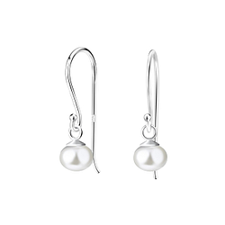 Wholesale 4mm Fresh Water Pearl Sterling Silver Earrings - JD21216