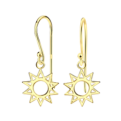 Wholesale Sterling Silver Sun Earrings - JD21856