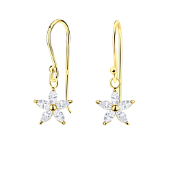 Wholesale Sterling Silver Flower Earrings - JD23563