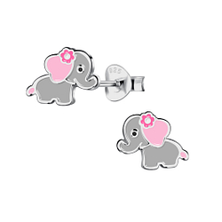 Wholesale Sterling Silver Elephant Ear Studs - JD21733
