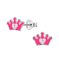 Wholesale Sterling Silver Crown Ear Studs - JD21739