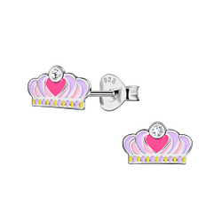 Wholesale Sterling Silver Crown Ear Studs - JD21740