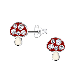 Wholesale Sterling Silver Mushroom Ear Studs - JD22185