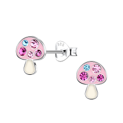 Wholesale Sterling Silver Mushroom Ear Studs - JD22187