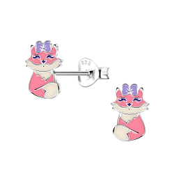 Wholesale Sterling Silver Fox Ear Studs - JD22394