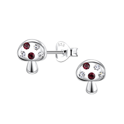 Wholesale Sterling Silver Mushroom Ear Studs - JD22091