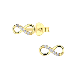 Wholesale Sterling Silver Infinity Ear Studs - JD22926