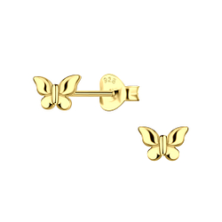 Wholesale Sterling Silver Butterfly Ear Studs - JD22048